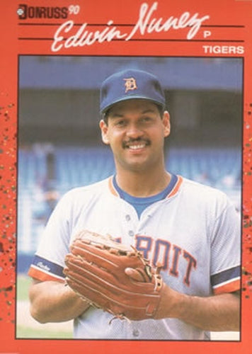 #563 Edwin Nunez - Detroit Tigers - 1990 Donruss Baseball