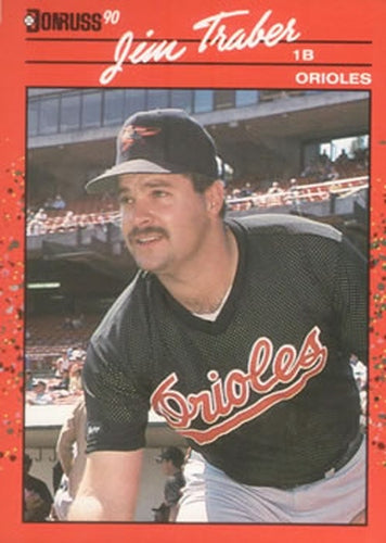 #569 Jim Traber - Baltimore Orioles - 1990 Donruss Baseball