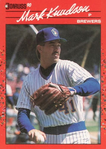 #575 Mark Knudson - Milwaukee Brewers - 1990 Donruss Baseball