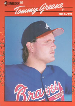 #576 Tommy Greene - Atlanta Braves - 1990 Donruss Baseball