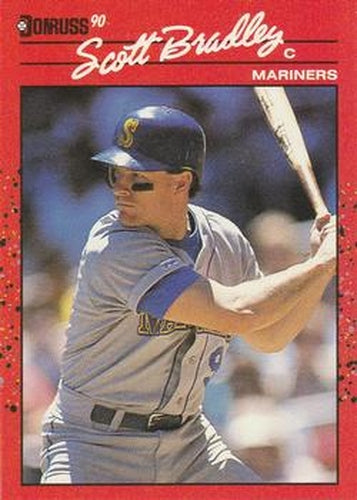#581 Scott Bradley - Seattle Mariners - 1990 Donruss Baseball