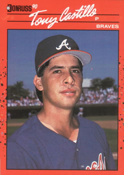 #592 Tony Castillo - Atlanta Braves - 1990 Donruss Baseball