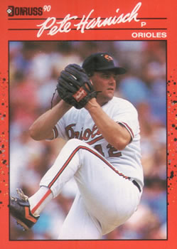 #596 Pete Harnisch - Baltimore Orioles - 1990 Donruss Baseball