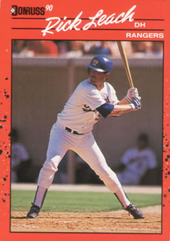 #613 Rick Leach - Texas Rangers - 1990 Donruss Baseball