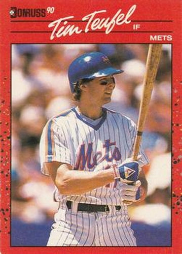 #618 Tim Teufel - New York Mets - 1990 Donruss Baseball
