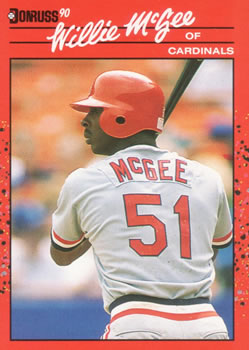 #632 Willie McGee - St. Louis Cardinals - 1990 Donruss Baseball