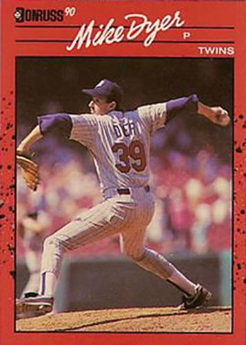 #642 Mike Dyer - Minnesota Twins - 1990 Donruss Baseball