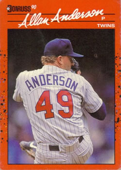 #64 Allan Anderson - Minnesota Twins - 1990 Donruss Baseball