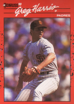 #65 Greg Harris - San Diego Padres - 1990 Donruss Baseball