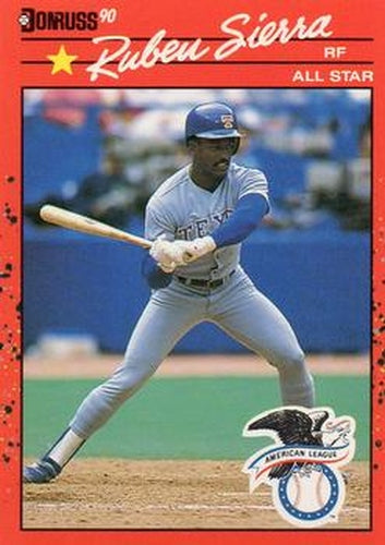 #673 Ruben Sierra - Texas Rangers - 1990 Donruss Baseball