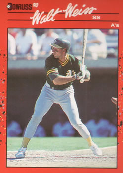 #67 Walt Weiss - Oakland Athletics - 1990 Donruss Baseball