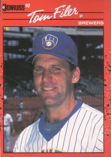 #687 Tom Filer - Milwaukee Brewers - 1990 Donruss Baseball