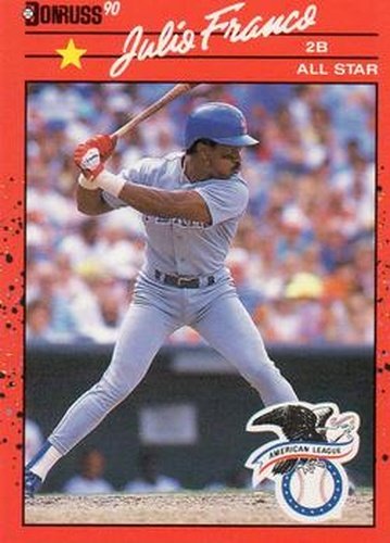 #701 Julio Franco - Texas Rangers - 1990 Donruss Baseball