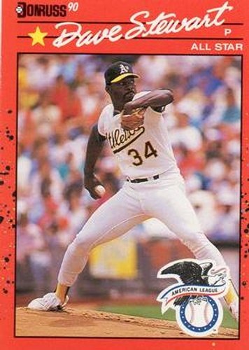 #703 Dave Stewart - Oakland Athletics - 1990 Donruss Baseball