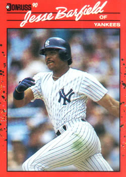 #74 Jesse Barfield - New York Yankees - 1990 Donruss Baseball