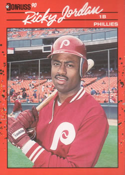 #76 Ricky Jordan - Philadelphia Phillies - 1990 Donruss Baseball