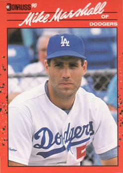 #84 Mike Marshall - Los Angeles Dodgers - 1990 Donruss Baseball