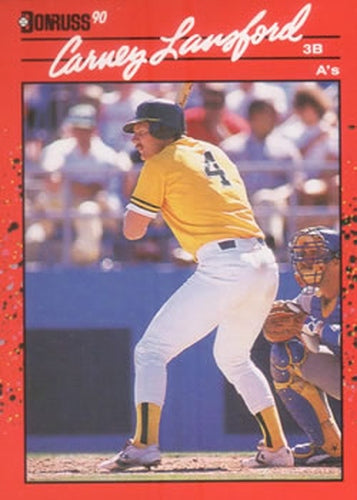 #95 Carney Lansford - Oakland Athletics - 1990 Donruss Baseball