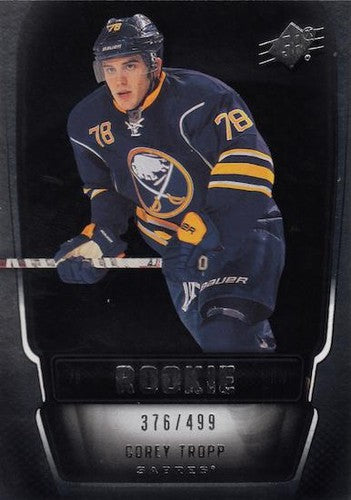 #138 Corey Tropp - Buffalo Sabres - 2011-12 SPx Hockey