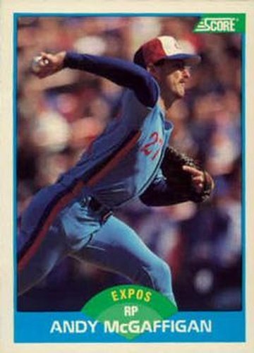 #138 Andy McGaffigan - Montreal Expos - 1989 Score Baseball