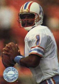#138 Warren Moon - Houston Oilers - 1991 Pro Set Platinum Football
