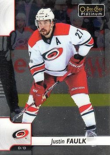 #138 Justin Faulk - Carolina Hurricanes - 2017-18 O-Pee-Chee Platinum Hockey