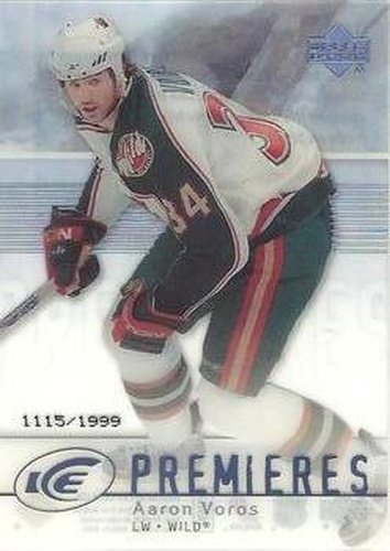 #138 Aaron Voros - Minnesota Wild - 2007-08 Upper Deck Ice Hockey