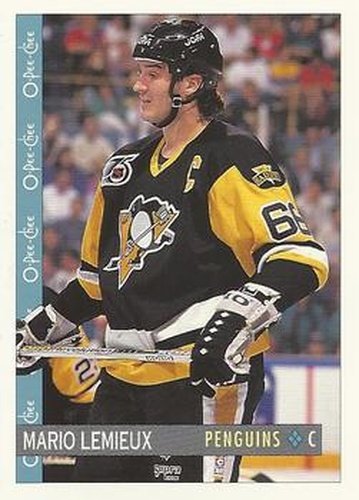 #138 Mario Lemieux - Pittsburgh Penguins - 1992-93 O-Pee-Chee Hockey