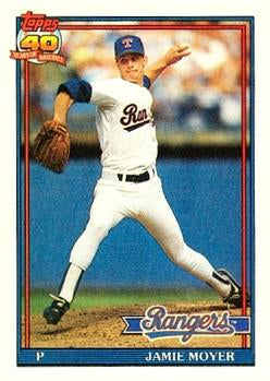 #138 Jamie Moyer - Texas Rangers - 1991 Topps Baseball