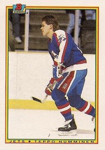 #138 Teppo Numminen - Winnipeg Jets - 1990-91 Bowman Hockey