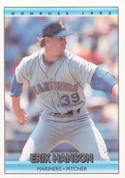 #138 Erik Hanson - Seattle Mariners - 1992 Donruss Baseball