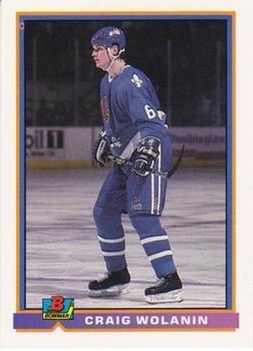 #138 Craig Wolanin - Quebec Nordiques - 1991-92 Bowman Hockey