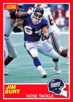 #138 Jim Burt - New York Giants - 1989 Score Football