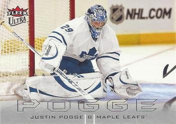 #138 Justin Pogge - Toronto Maple Leafs - 2009-10 Ultra Hockey