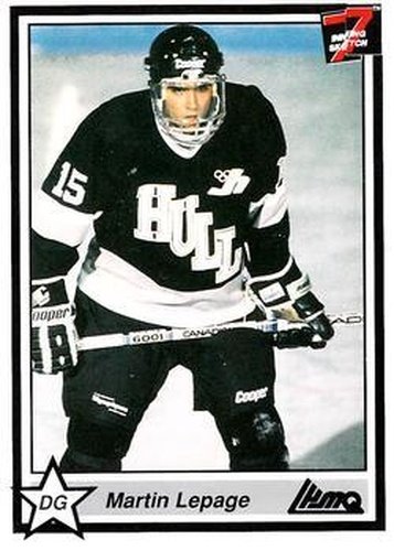 #138 Martin Lepage - Hull Olympique - 1990-91 7th Inning Sketch QMJHL Hockey