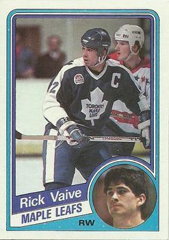 #138 Rick Vaive - Toronto Maple Leafs - 1984-85 Topps Hockey