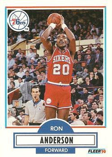 #138 Ron Anderson - Philadelphia 76ers - 1990-91 Fleer Basketball