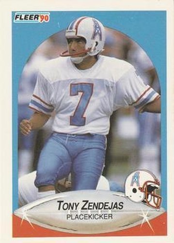 #138 Tony Zendejas - Houston Oilers - 1990 Fleer Football