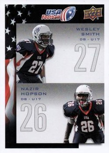 #138 Wesley Smith / Nazir Hopson - USA - 2014 Upper Deck USA Football