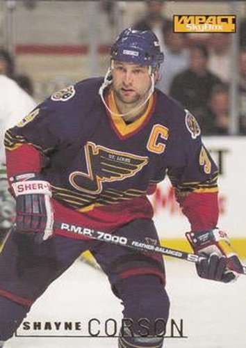 #138 Shayne Corson - St. Louis Blues - 1995-96 SkyBox Impact Hockey