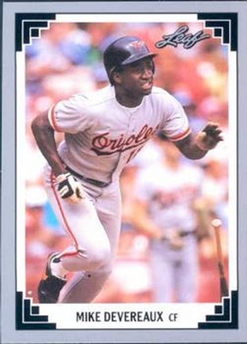 #138 Mike Devereaux - Baltimore Orioles - 1991 Leaf Baseball