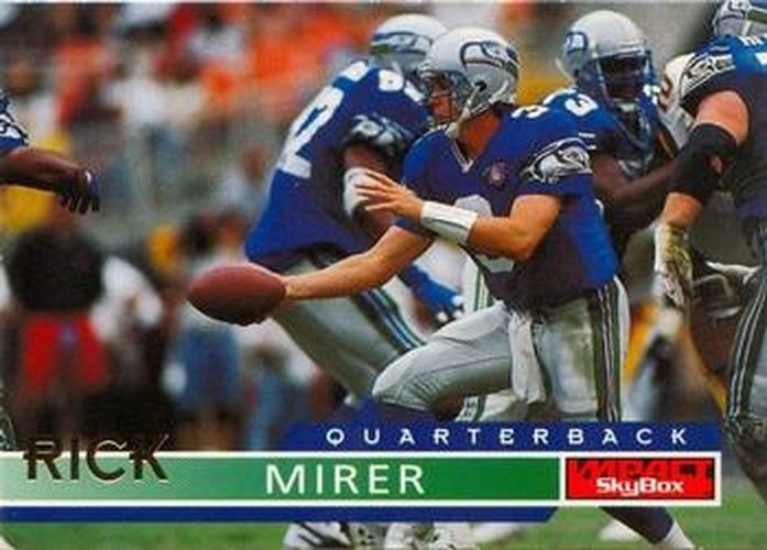#139 Rick Mirer - Seattle Seahawks - 1995 SkyBox Impact Football