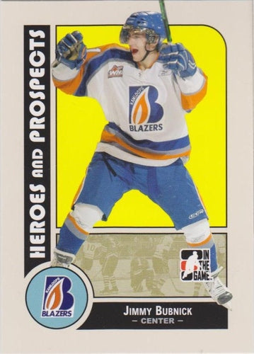 #139 Jimmy Bubnick - Kamloops Blazers - 2008-09 In The Game Heroes and Prospects Hockey
