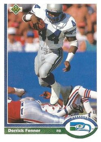 #139 Derrick Fenner - Seattle Seahawks - 1991 Upper Deck Football