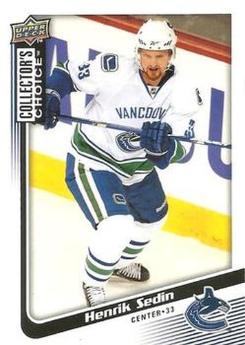 #139 Henrik Sedin - Vancouver Canucks - 2009-10 Collector's Choice Hockey