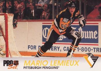 #139 Mario Lemieux - Pittsburgh Penguins - 1992-93 Pro Set Hockey