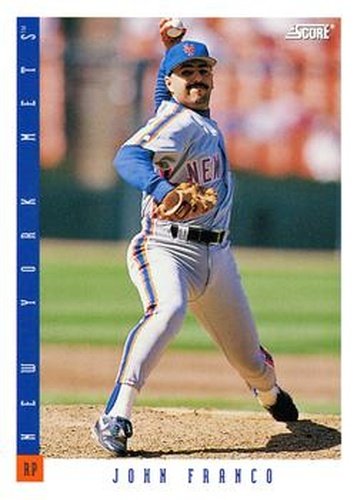 #139 John Franco - New York Mets - 1993 Score Baseball