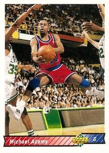 #139 Michael Adams - Washington Bullets - 1992-93 Upper Deck Basketball