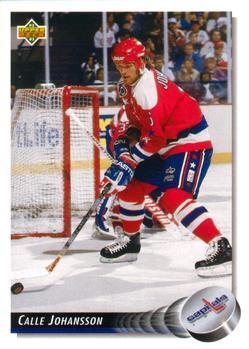 #139 Calle Johansson - Washington Capitals - 1992-93 Upper Deck Hockey