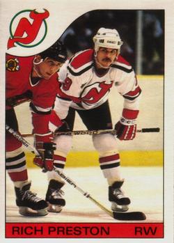 #139 Rich Preston - New Jersey Devils - 1985-86 O-Pee-Chee Hockey
